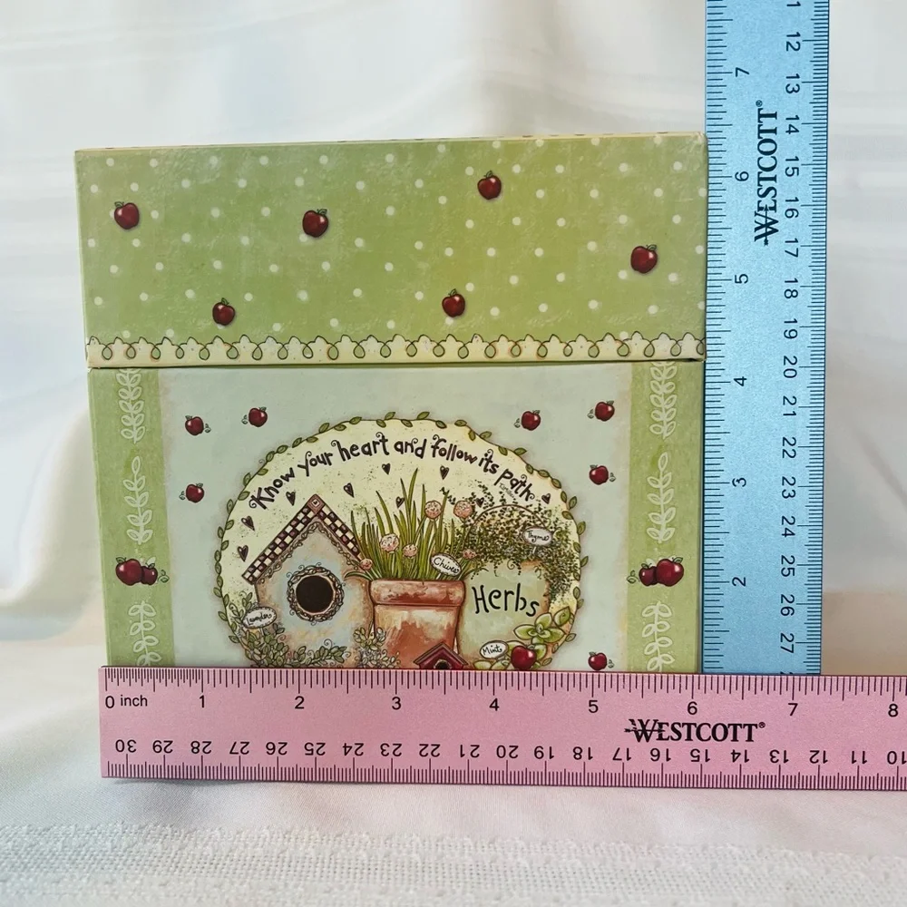 Amacal Joy Marie Heimsoth Herbs Craft/Photo/Misc Decorative Storage Box Like New